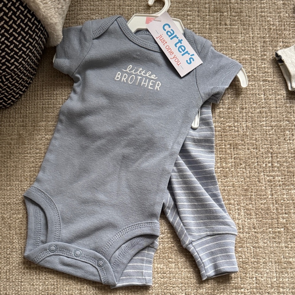 Carter's Gray 'Little Brother' Bodysuit